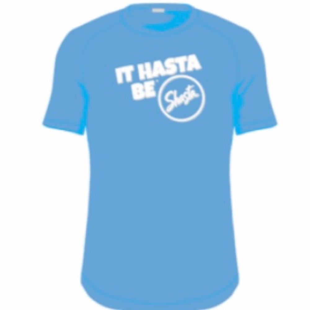 Blue retro t shirt - mens
